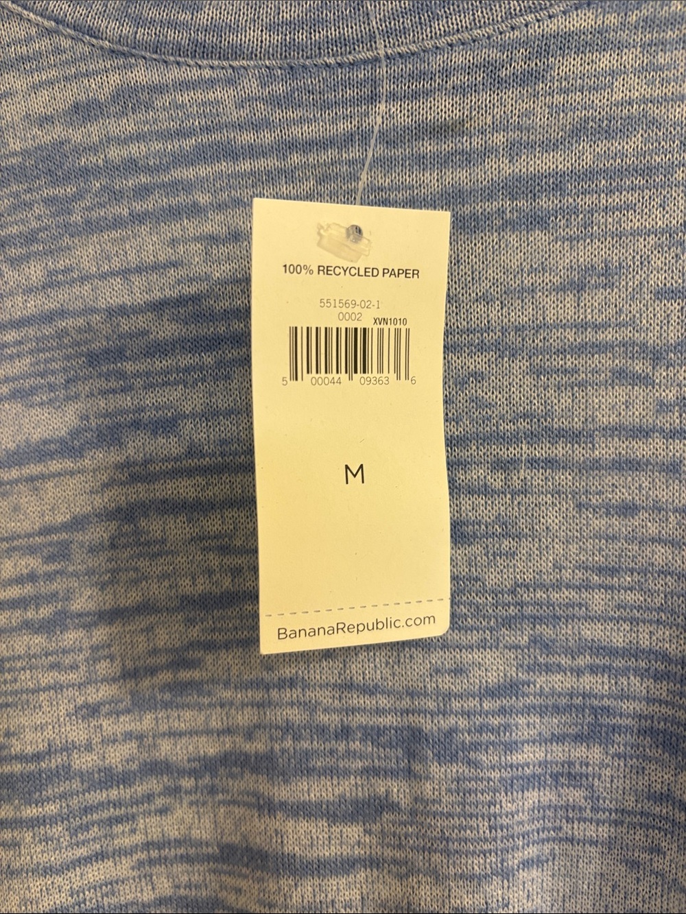 Banana Republic Light Blue Marled Crew Neck Top - Picture 2 of 3